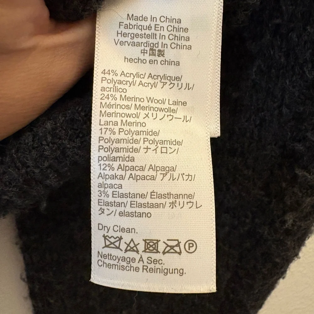 J.Crew Men's Merino Wool Alpaca Blend Dark Gray Half-Zip Sweater Size Medium